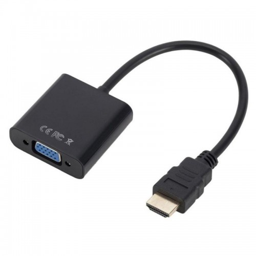Конвертер HDMI на VGA + аудиовыход, Черный Конвертер HDMI на VGA + аудиовыход, Черный