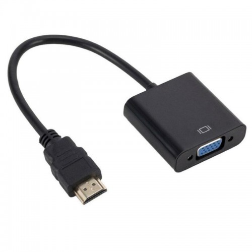 Конвертер HDMI на VGA + аудиовыход, Черный Конвертер HDMI на VGA + аудиовыход, Черный