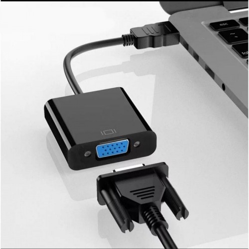 Конвертер HDMI на VGA + аудиовыход, Черный Конвертер HDMI на VGA + аудиовыход, Черный