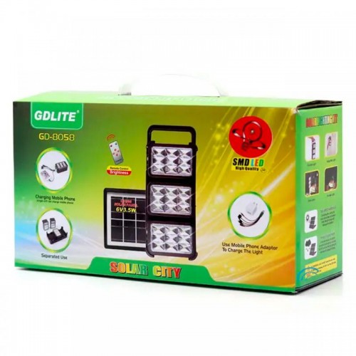 Система автономного освещения с солнечной панелью GDLite GD-8058