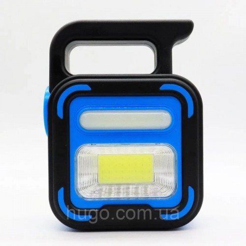 Ручний ліхтар USB із сонячною панеллю та повербанком, 1200мАч, COB+LED, JD-925, Синій Ручний ліхтар USB із сонячною панеллю та повербанком, 1200мАч, COB+LED, JD-925, Синій