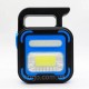 Ручний ліхтар USB із сонячною панеллю та повербанком, 1200мАч, COB+LED, JD-925, Синій