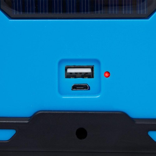 Ручний ліхтар USB із сонячною панеллю та повербанком, 1200мАч, COB+LED, JD-925, Синій Ручний ліхтар USB із сонячною панеллю та повербанком, 1200мАч, COB+LED, JD-925, Синій