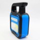 Ручний ліхтар USB із сонячною панеллю та повербанком, 1200мАч, COB+LED, JD-925, Синій