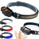 Налобний ліхтар (білий + червоний + RGB), від USB, BL-W691-2COB