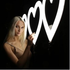 Кольцевая LED лампа, 33см, Сердце, JM33