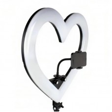 Кольцевая LED лампа, 33см, Сердце, JM33