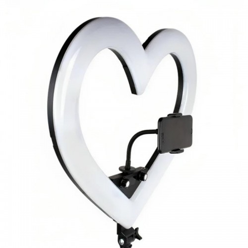 Кольцевая LED лампа, 33см, Сердце, JM33
