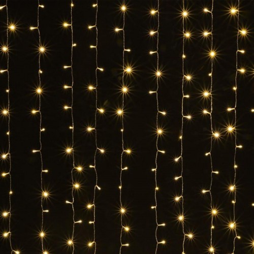 Гірлянда штора від мережі 3х1, 5 м, 240 LED, Тепле світло Гірлянда штора від мережі 3х1, 5 м, 240 LED, Тепле світло