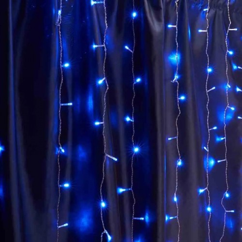 Гирлянда штора от сети 3х1,5 м, 240 LED, Синий свет
