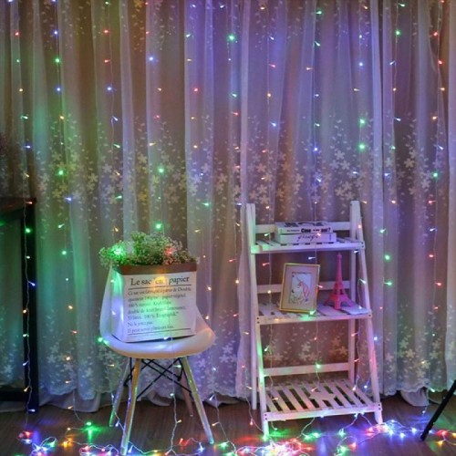 Гірлянда штора від мережі, 3х3м, 360 LED, AD-50568, Різнокольорове світло Гірлянда штора від мережі, 3х3м, 360 LED, AD-50568, Різнокольорове світло