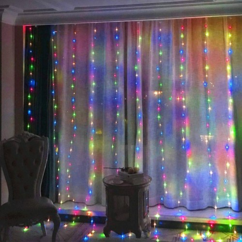 Гірлянда штора від мережі, 3х3м, 360 LED, AD-50568, Різнокольорове світло Гірлянда штора від мережі, 3х3м, 360 LED, AD-50568, Різнокольорове світло