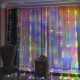 Гірлянда штора від мережі, 3х3м, 360 LED, AD-50568, Різнокольорове світло