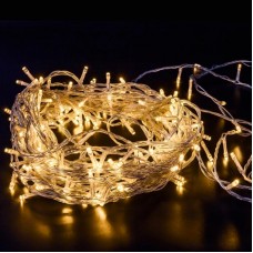 LED гірлянда нитка 9м 100 світлодіодів теплий білий на проводі