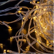 LED гірлянда нитка 9м 100 світлодіодів теплий білий на проводі