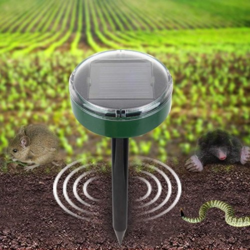 Комплект 2шт Ультразвуковой отпугиватель кротов, насекомых и грызунов, Garden Pro