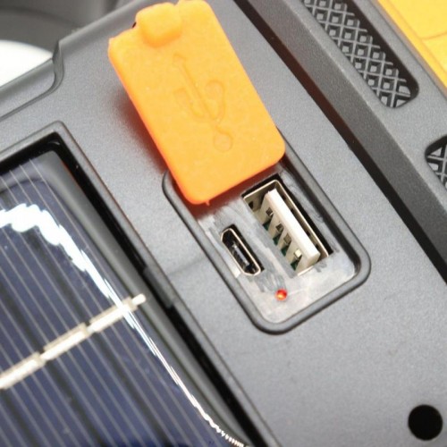Переносний ліхтар PowerBank 2400мАг, HB-1678, Золотий / Ручний ліхтар-прожектор / Акумуляторний ліхтарик