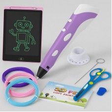 3D-ручка з трафаретами та планшетом 3DPEN-6 фіолетова
