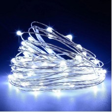 Гірлянда USB Роса 50м 500LED холодна біла + пульт управління