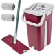 Швабра з відром 11л і автоматичним віджиманням + 2 насадками Cleaning Mop, Бордова