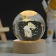 Декоративный 3D ночник хрустальный шар, от USB, Медузы