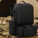Рюкзак тактический 55 л, B08 с подсумкамы, 55х40х22 см, Чёрный