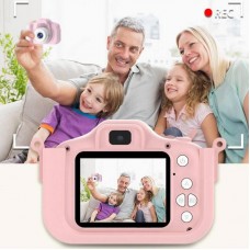 Дитячий фотоапарат з USB та автофокусом, «Котик» ET015 Cat, Рожевий