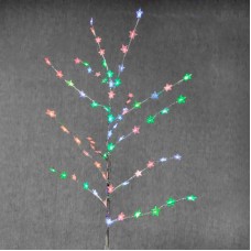 Дерево-гирлянда со звездами, от сети, 1,5м, 72LED, A-32, Мультиколор