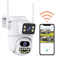 Wi-Fi камера відеоспостереження з датчиком руху та підсвічуванням, 8MP/IP відеокамера
