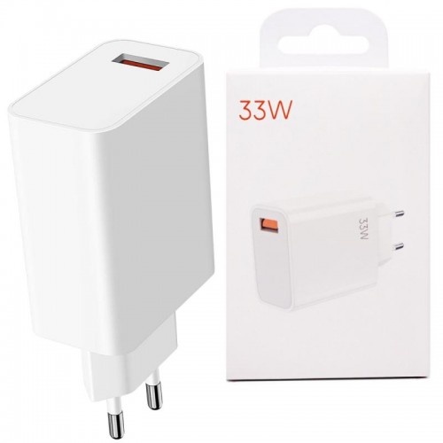 Мережевий адаптер з USB 33Вт, Білий