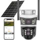 Камера відеоспостереження 4Мп, 4G, із 3 камерами + сонячна панель