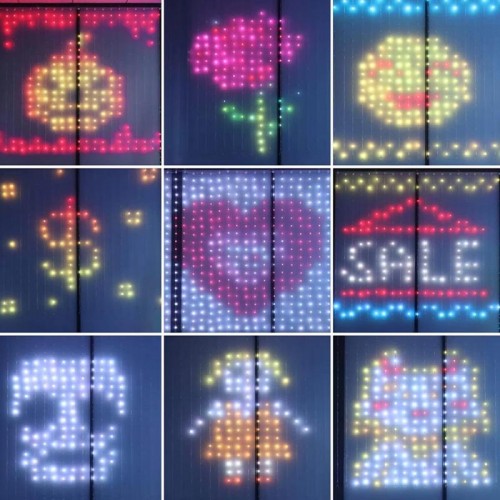 Смарт гірлянда Штора від USB, 2х2м, 400 LED, з пультом, Різнокольорова