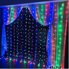 Гірлянда Водопад штора 3х3м 480LED від мережі різнокольорова