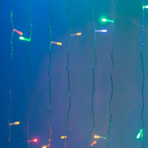 Гирлянда Водопад штора, от сети, 3х3м 480LED, Разноцветный / Светодиодая гирлянда / Гирлянда светодиодная