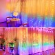 Гирлянда Водопад штора, от сети, 3х3м 480LED, Разноцветный / Светодиодая гирлянда / Гирлянда светодиодная