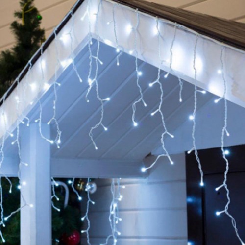 Гирлянда Бахрома, от сети, 5м, 120LED, Белый