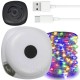 Аккумуляторная гирлянда с фонарем 10м, USB, Разноцветный / Кемпинговый фонарь / Гирлянда для кемпинга