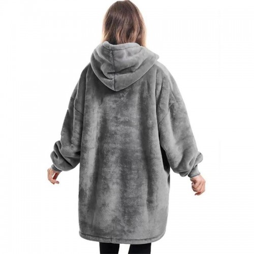 Плед жіноча толстовка з капюшоном (100х80см) HUGGLE HOODIE, Сірий Плед жіноча толстовка з капюшоном (100х80см) HUGGLE HOODIE, Сірий