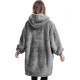 Плед жіноча толстовка з капюшоном (100х80см) HUGGLE HOODIE, Сірий