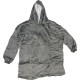 Плед жіноча толстовка з капюшоном (100х80см) HUGGLE HOODIE, Сірий