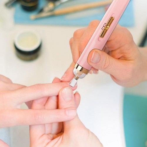Портативный фрезер для маникюра и педикюра + 5 насадок, Flawless Salon Nails