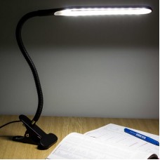 Настольная LED лампа на прищепке, Черная