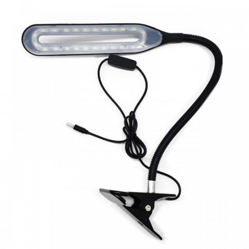 Настольная LED лампа на прищепке, Черная