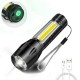 Ліхтарик акумуляторний 2в1, USB, XPE+COB, Police BL 511