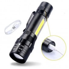 Ліхтарик акумуляторний Police BL 511 2в1: USB зарядка, XPE+COB, купити з доставкою