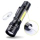 Ліхтарик акумуляторний 2в1, USB, XPE+COB, Police BL 511