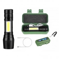 Ліхтарик акумуляторний Police BL 511 2в1: USB зарядка, XPE+COB, купити з доставкою