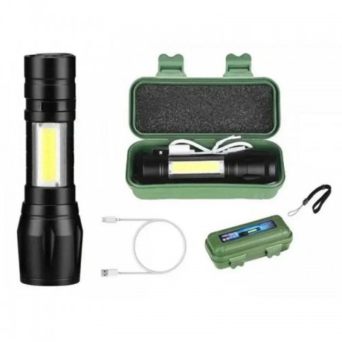 Ліхтарик акумуляторний 2в1, USB, XPE+COB, Police BL 511 Ліхтарик акумуляторний 2в1, USB, XPE+COB, Police BL 511