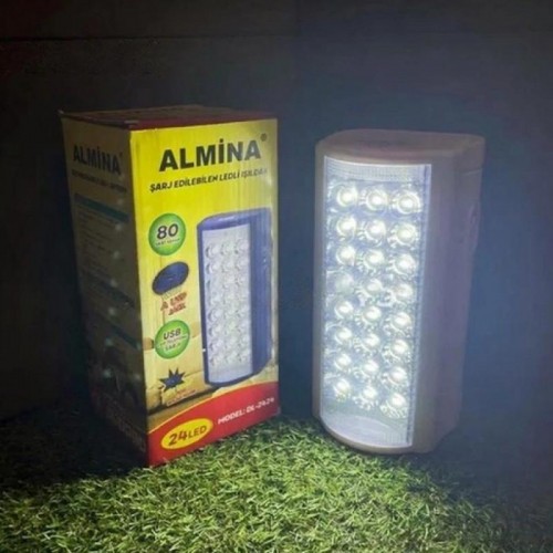 Переносной аккумуляторный фонарь 3000 мАч, 24LED Almina 2606L, Белый