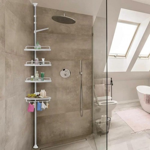Угловая полка для ванной 4 яруса (260х33см), до 16кг, Multi Corner Shelf GY-18